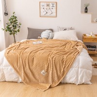 Cuddly Solid Soft Warm Flannel Throws Sofa Bed Blanket Flannel Rug