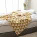 130 160cm Soft Cotton Warm Blanket Geometry Knitted Bedspread for Sofa Chair Car and Home Textile