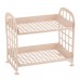 Double  layer Hollow Rack Multi  functional Plastic Shelf Desktop Organizer Bathroom Kitchen Storage Rack Holder Shelf