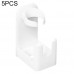 5 PCS Electric Toothbrush Holder Free Perforation Wall  Mounted Dental Storage Rack  White