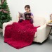 100x120cm Handmade Knitted Blanket Cotton Soft Washable Lint  free Throw Blankets